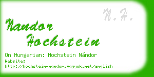 nandor hochstein business card